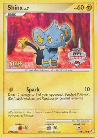 Shinx (98/130) (Staff City Championships Promo) [Nintendo: Black Star Promos] | North Game Den