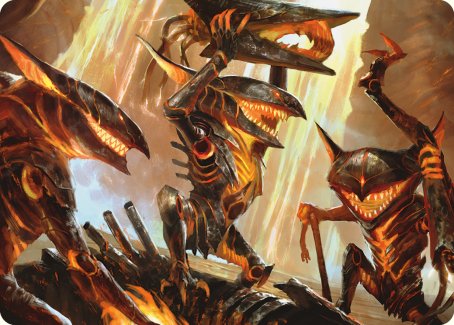 Gleeful Demolition Art Card [Phyrexia: All Will Be One Art Series] | North Game Den
