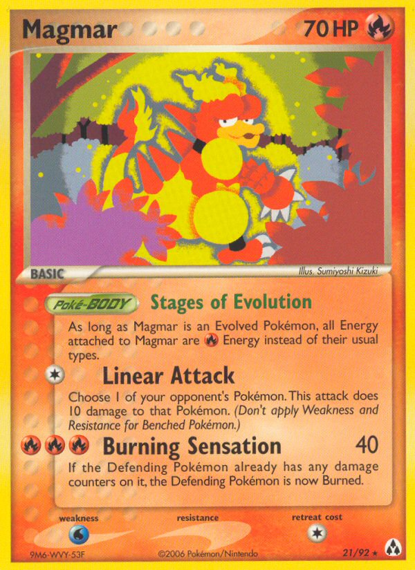 Magmar (21/92) [EX: Legend Maker] | North Game Den