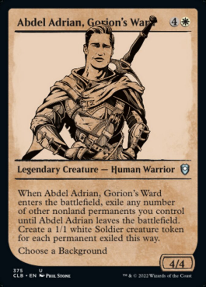 Abdel Adrian, Gorion's Ward (Showcase) [Commander Legends: Battle for Baldur's Gate] | North Game Den