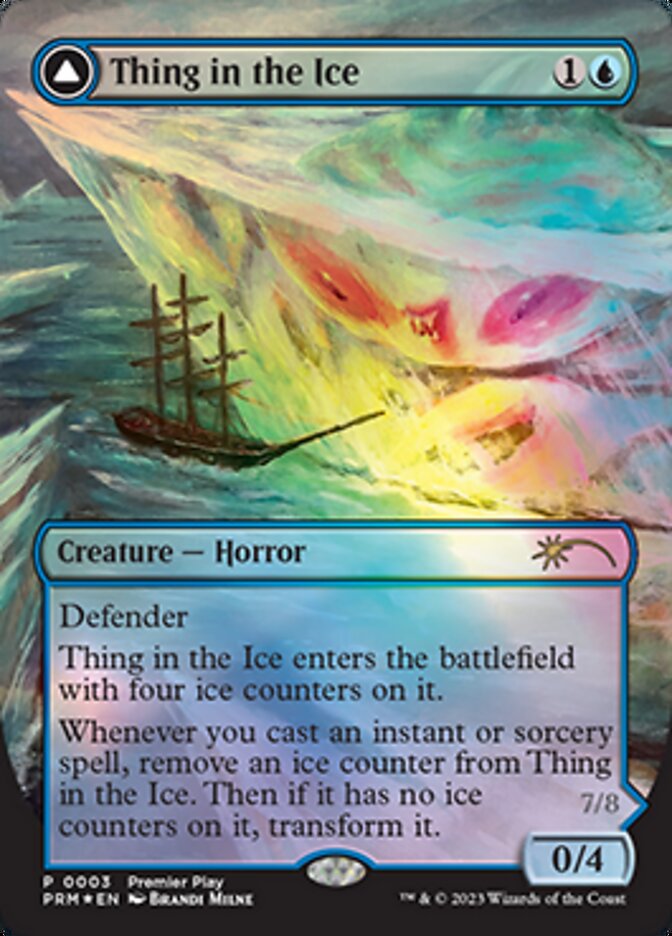 Thing in the Ice // Awoken Horror (Borderless Alternate Art) [Regional Championship Qualifiers 2023] | North Game Den