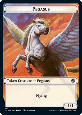 Pegasus // Faerie Double-Sided Token [Starter Commander Decks] | North Game Den