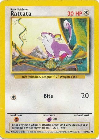 Rattata (61/102) [Base Set Unlimited] | North Game Den