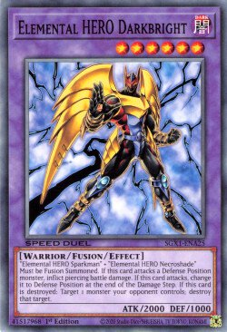 Elemental HERO Darkbright [SGX1-ENA25] Common | North Game Den