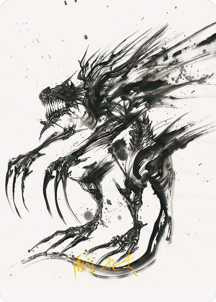 Phyrexian Obliterator Art Card (Gold-Stamped Signature) [Phyrexia: All Will Be One Art Series] | North Game Den