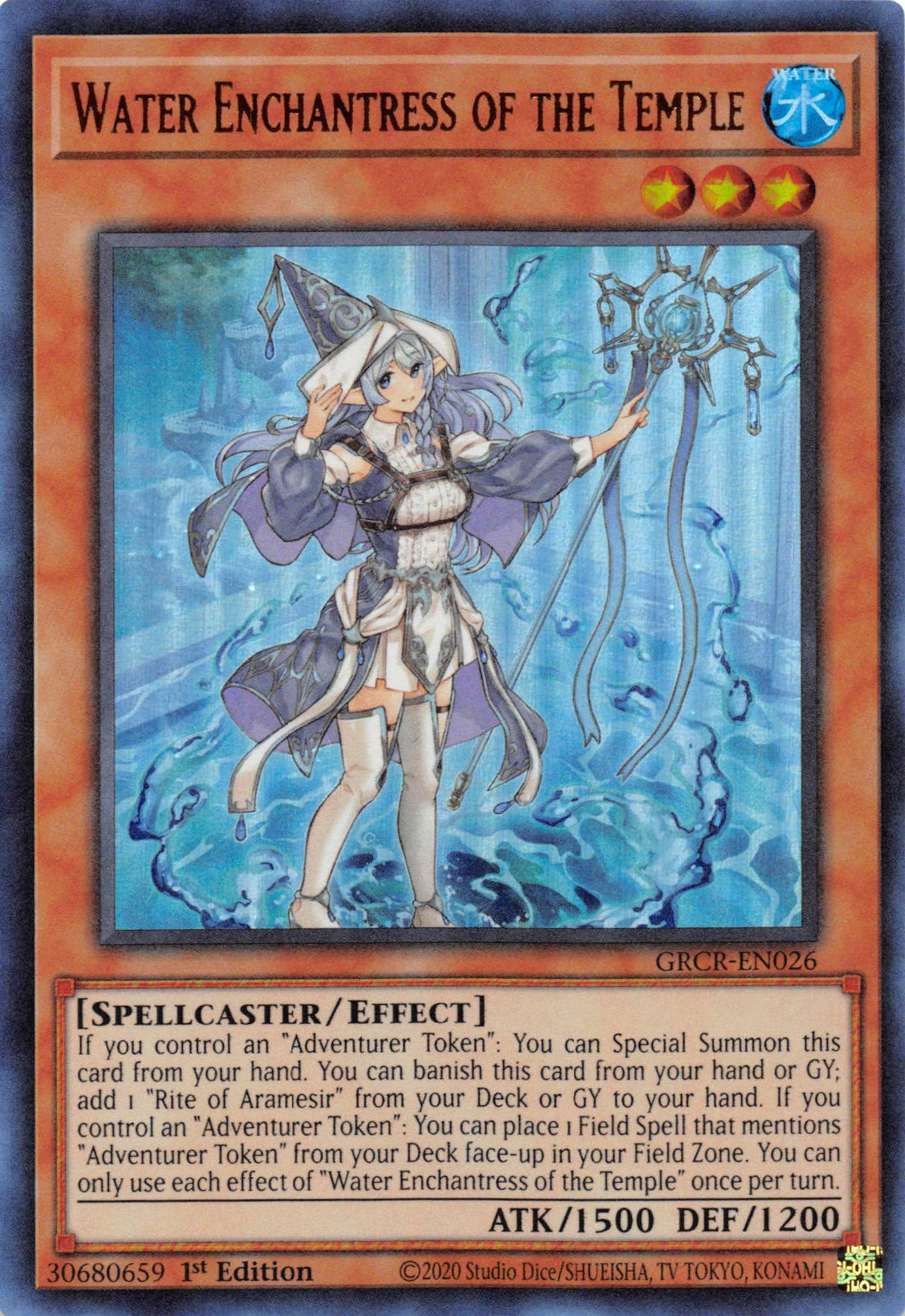 Water Enchantress of the Temple [GRCR-EN026] Ultra Rare | North Game Den