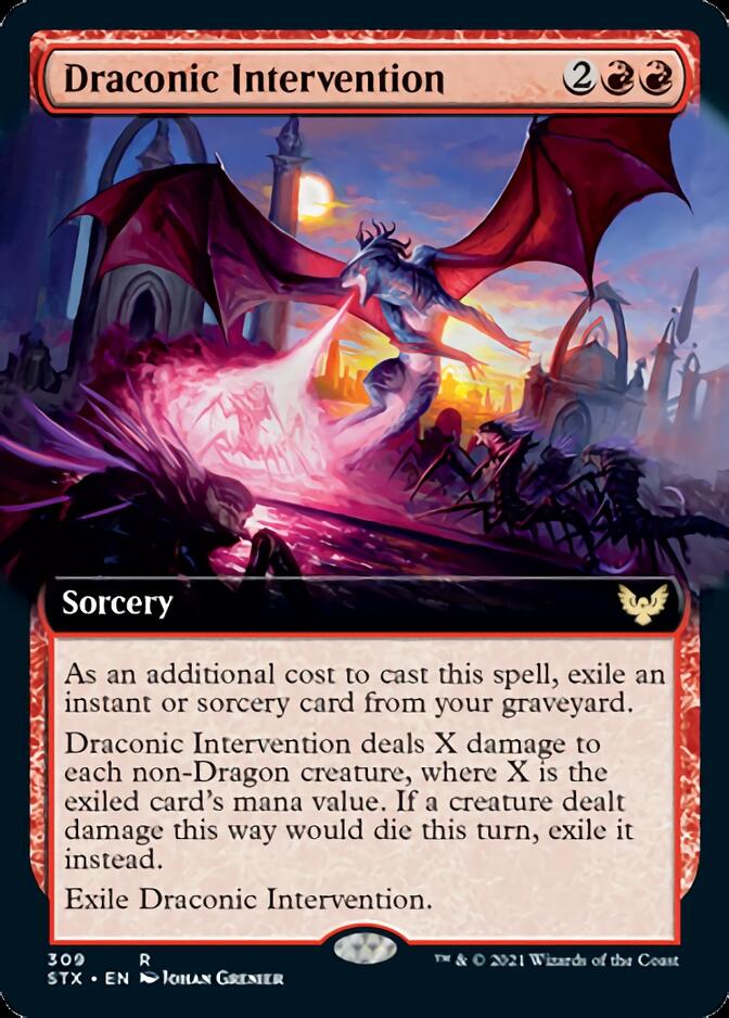 Draconic Intervention (Extended) [Strixhaven: School of Mages] | North Game Den