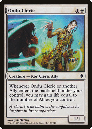 Ondu Cleric [Zendikar] | North Game Den