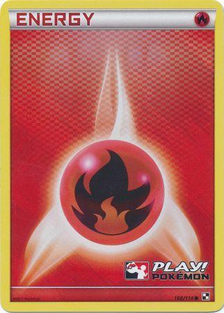 Fire Energy (106/114) (Play Pokemon Promo) [Black & White: Base Set] | North Game Den