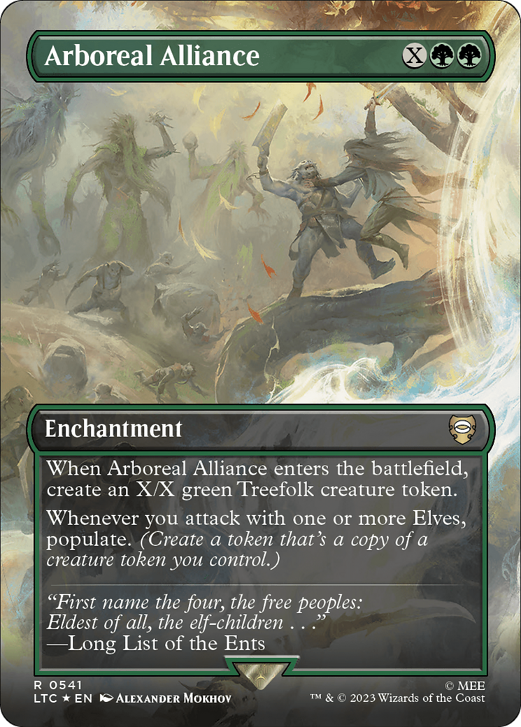 Arboreal Alliance (Borderless) (Surge Foil) [The Lord of the Rings: Tales of Middle-Earth Commander] | North Game Den