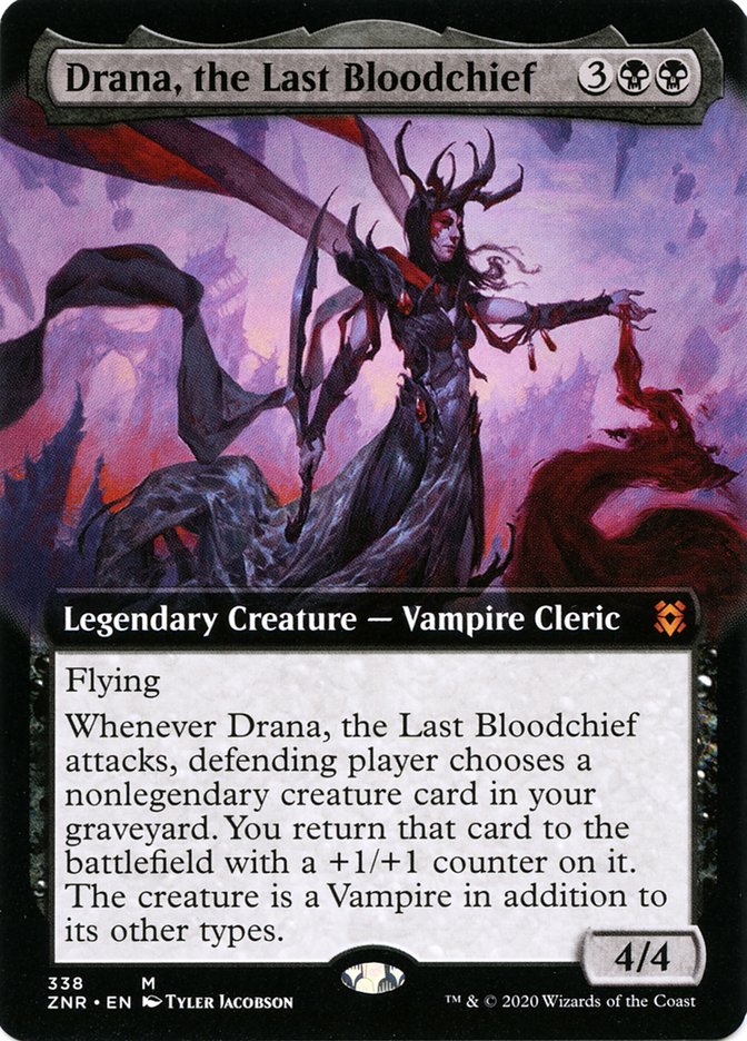 Drana, the Last Bloodchief (Extended Art) [Zendikar Rising] | North Game Den