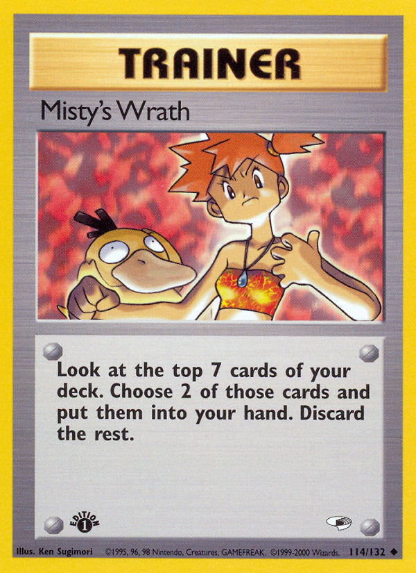 Misty's Wrath (114/132) [Gym Heroes 1st Edition] | North Game Den
