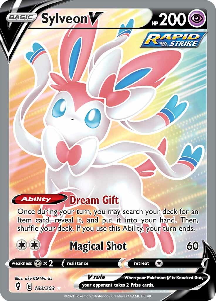 Sylveon V (183/203) [Sword & Shield: Evolving Skies] | North Game Den