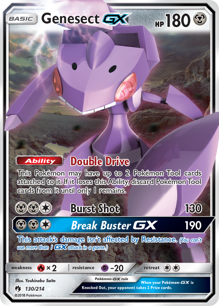 Genesect GX (130/214) [Sun & Moon: Lost Thunder] | North Game Den