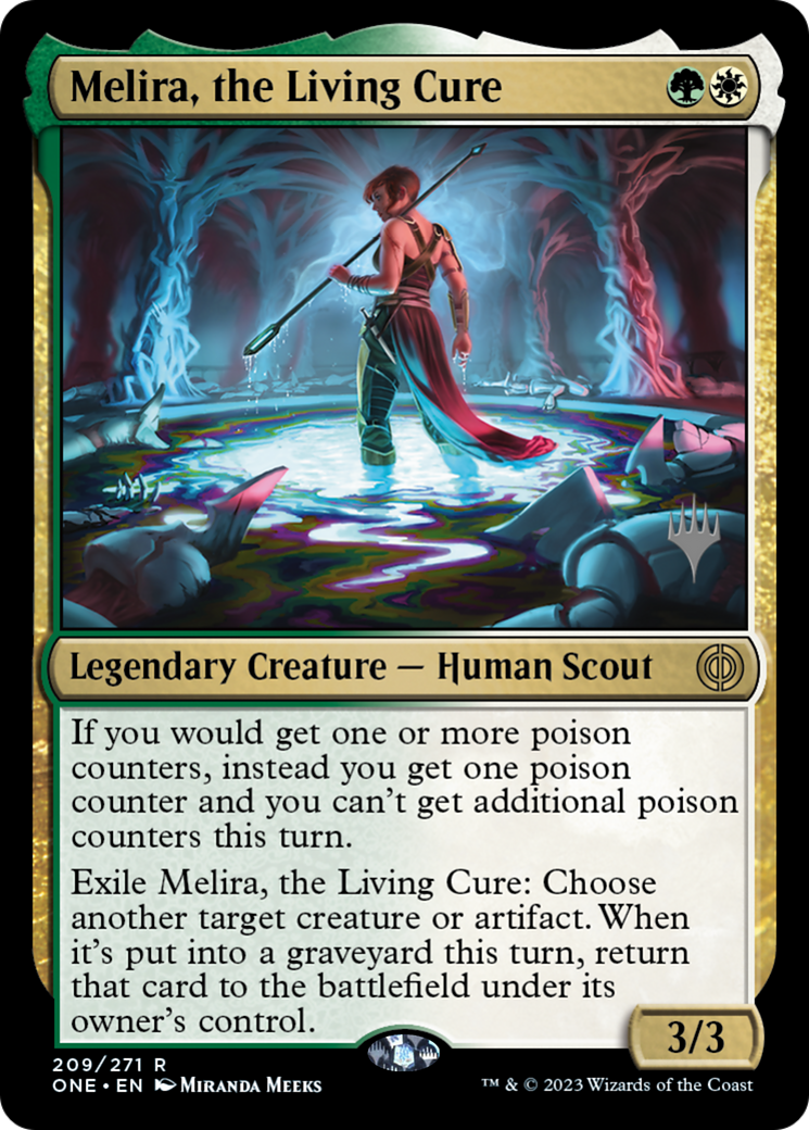 Melira, the Living Cure (Promo Pack) [Phyrexia: All Will Be One Promos] | North Game Den