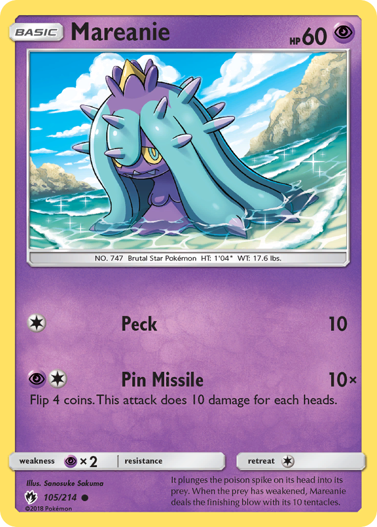 Mareanie (105/214) [Sun & Moon: Lost Thunder] | North Game Den