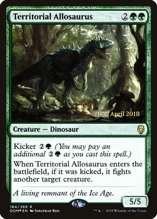 Territorial Allosaurus [Dominaria Promos] | North Game Den