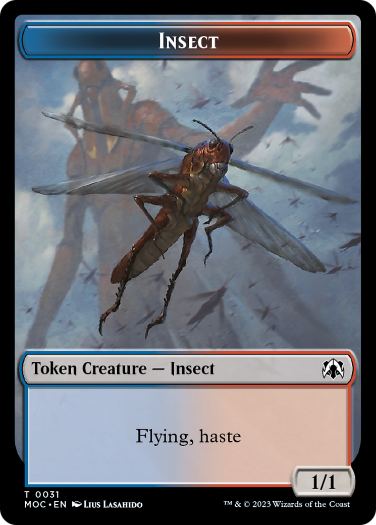 Soldier // Insect Double-Sided Token [March of the Machine Commander Tokens] | North Game Den