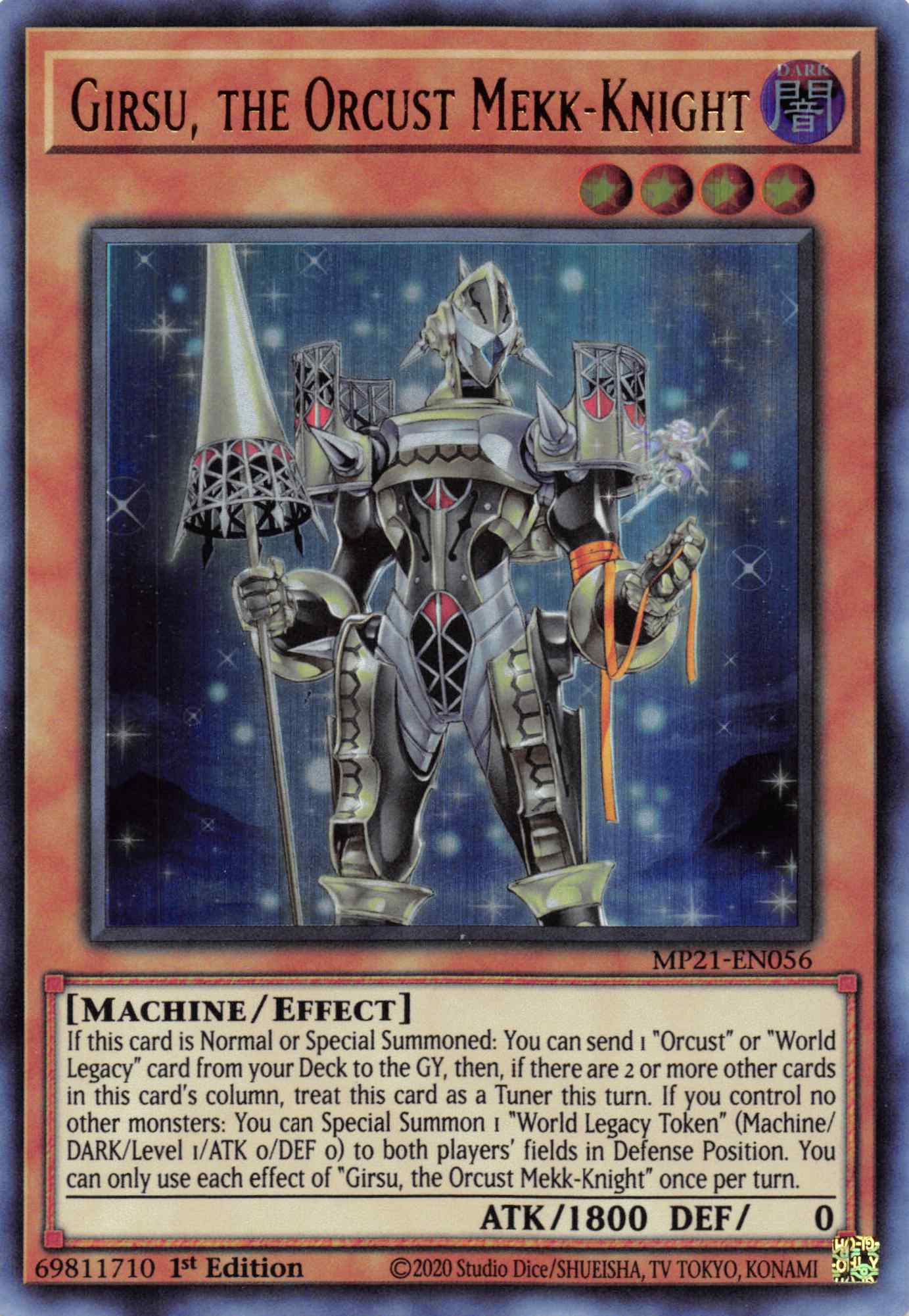 Girsu, the Orcust Mekk-Knight [MP21-EN056] Ultra Rare | North Game Den