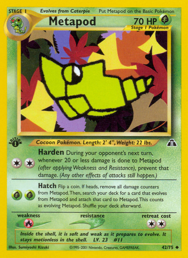 Metapod (42/75) [Neo Discovery 1st Edition] | North Game Den