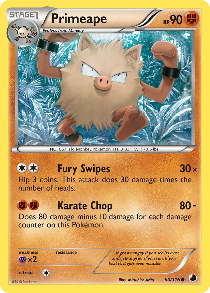 Primeape (60/116) [Black & White: Plasma Freeze] | North Game Den