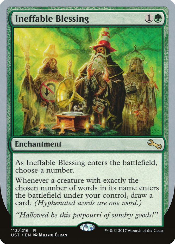 Ineffable Blessing ("choose a number") [Unstable] | North Game Den
