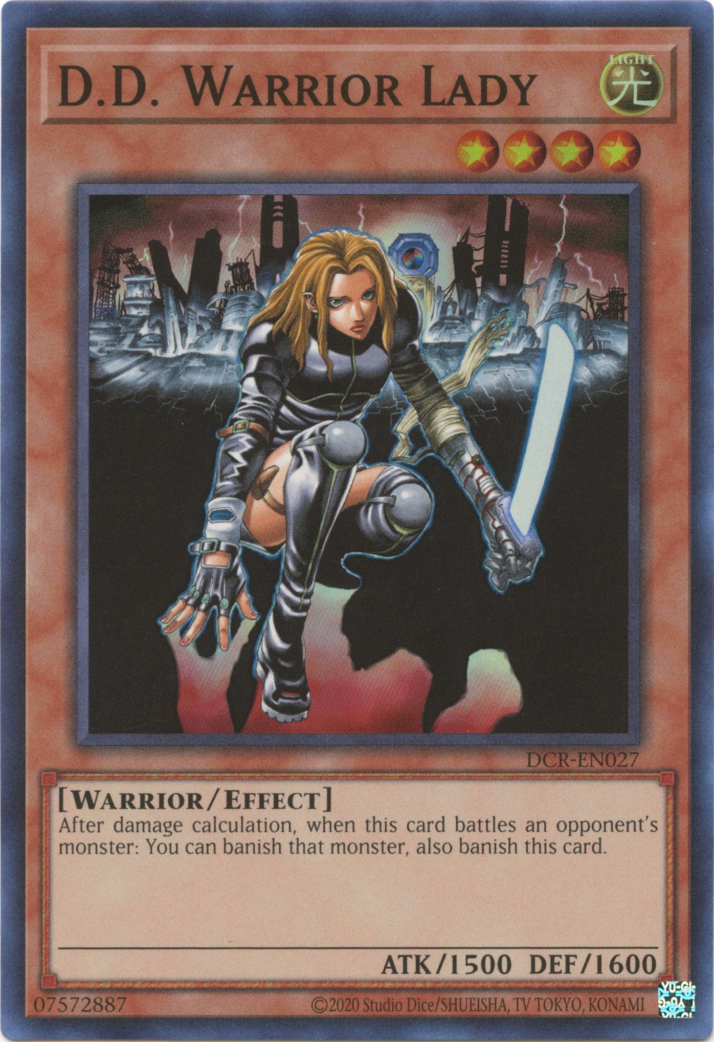 D.D. Warrior Lady (25th Anniversary) [DCR-EN027] Super Rare | North Game Den