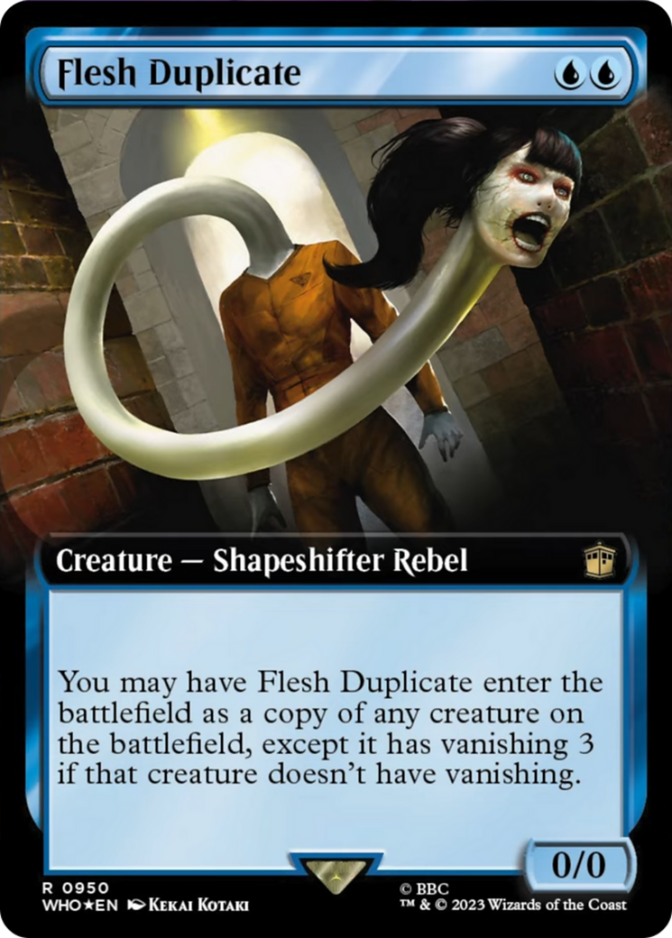 Flesh Duplicate (Extended Art) (Surge Foil) [Doctor Who] | North Game Den