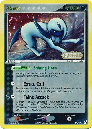 Absol (15/92) (Stamped) [EX: Legend Maker] | North Game Den