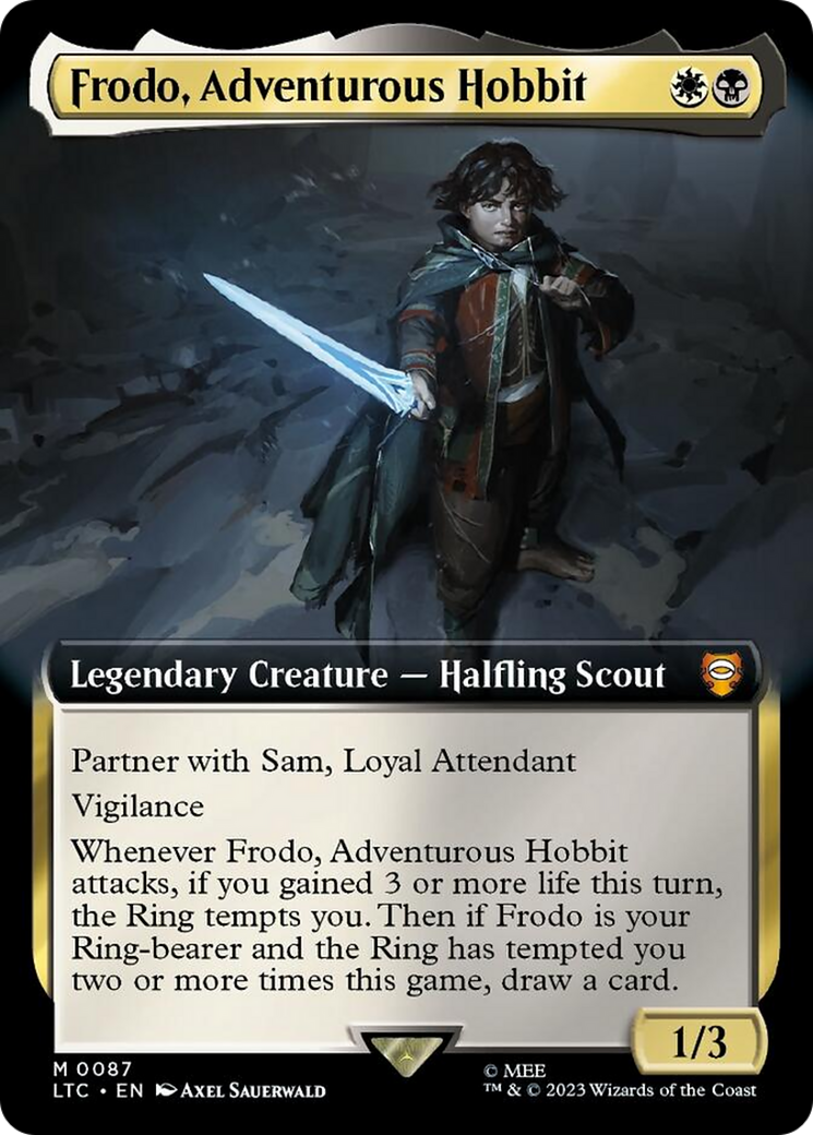 Frodo, Adventurous Hobbit (Extended Art) [The Lord of the Rings: Tales of Middle-Earth Commander] | North Game Den