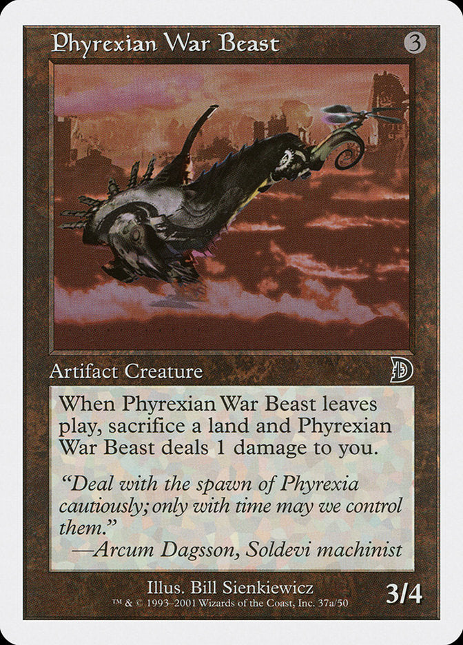 Phyrexian War Beast (Signature on Left) [Deckmasters] | North Game Den