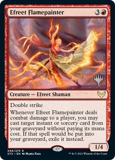 Efreet Flamepainter (Promo Pack) [Strixhaven: School of Mages Promos] | North Game Den