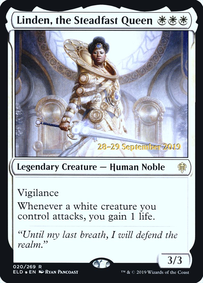 Linden, the Steadfast Queen  [Throne of Eldraine Prerelease Promos] | North Game Den