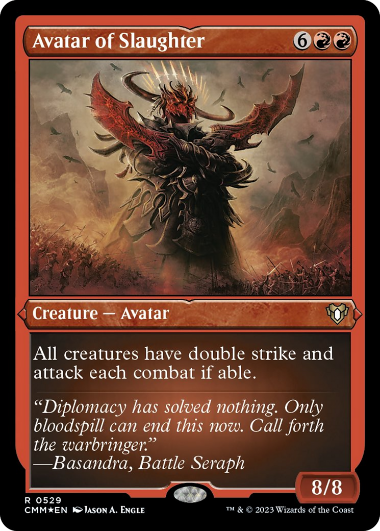 Avatar of Slaughter (Foil Etched) [Commander Masters] | North Game Den