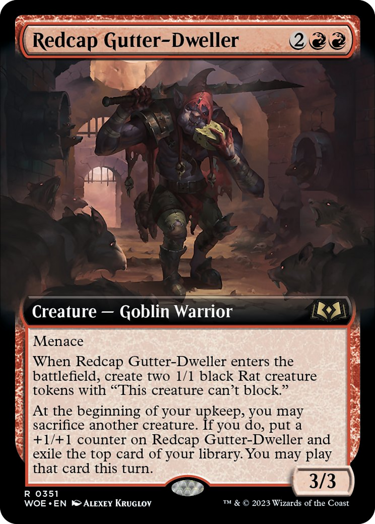 Redcap Gutter-Dweller (Extended Art) [Wilds of Eldraine] | North Game Den