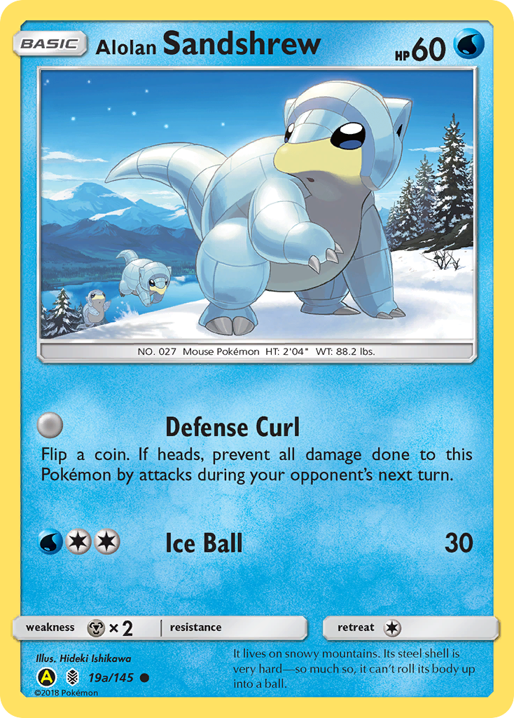 Alolan Sandshrew (19a/145) [Alternate Art Promos] | North Game Den