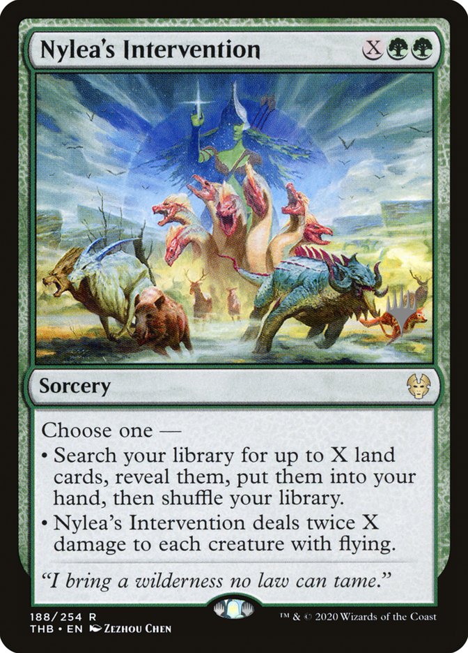Nylea's Intervention (Promo Pack) [Theros Beyond Death Promos] | North Game Den