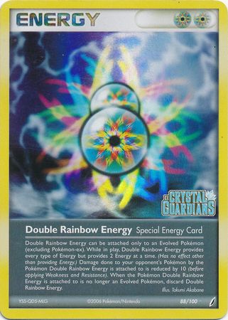 Double Rainbow Energy (88/100) (Stamped) [EX: Crystal Guardians] | North Game Den