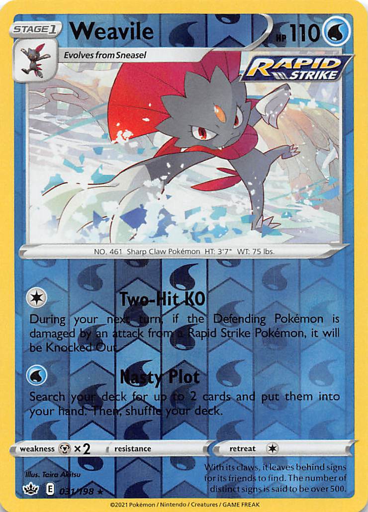 Weavile (031/198) [Sword & Shield: Chilling Reign] | North Game Den