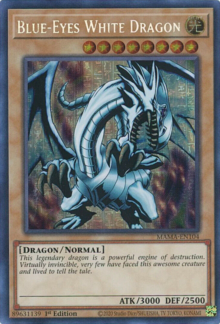 Blue-Eyes White Dragon [MAMA-EN104] Ultra Pharaoh's Rare | North Game Den