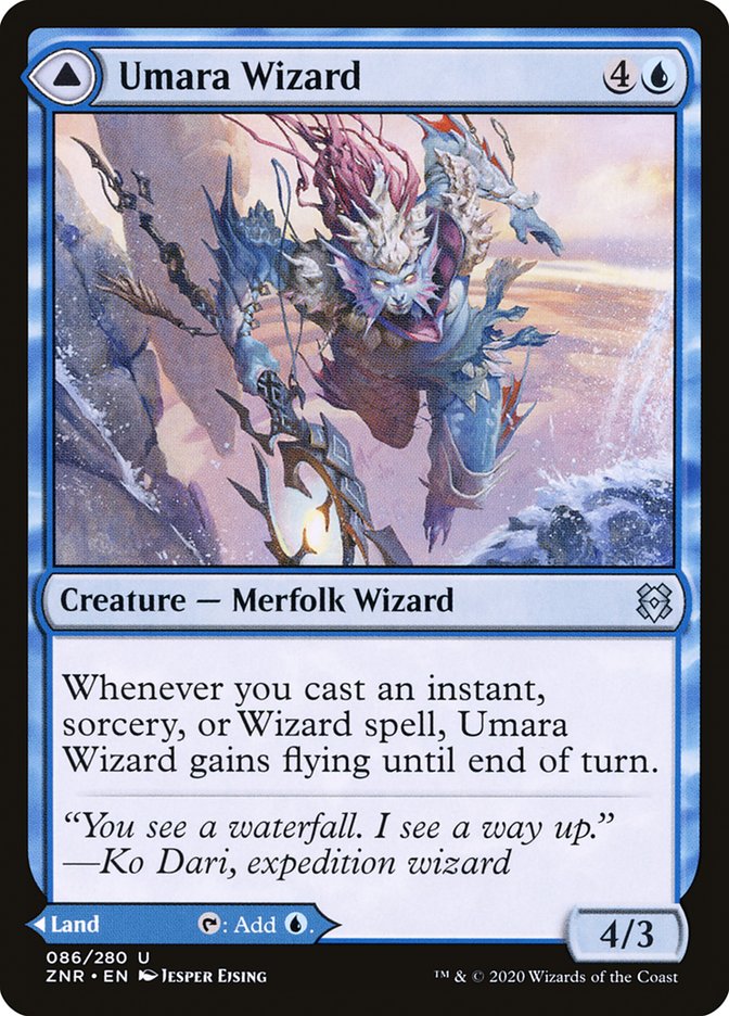 Umara Wizard // Umara Skyfalls [Zendikar Rising] | North Game Den