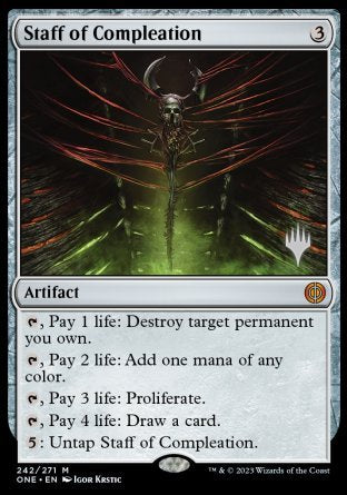 Staff of Compleation (Promo Pack) [Phyrexia: All Will Be One Promos] | North Game Den