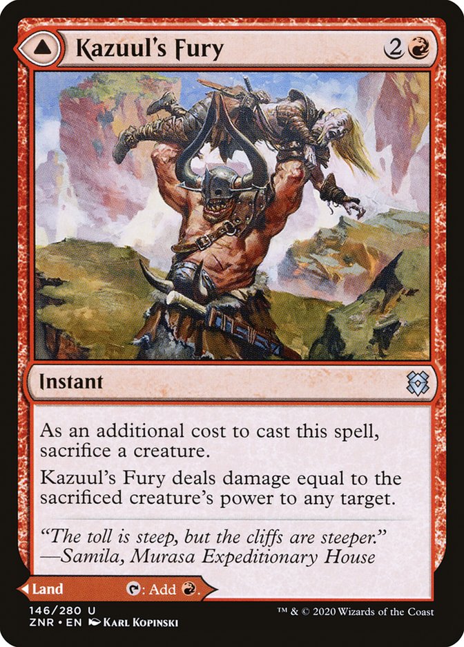 Kazuul's Fury // Kazuul's Cliffs [Zendikar Rising] | North Game Den