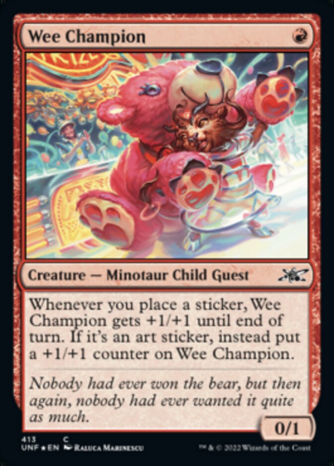 Wee Champion (Galaxy Foil) [Unfinity] | North Game Den