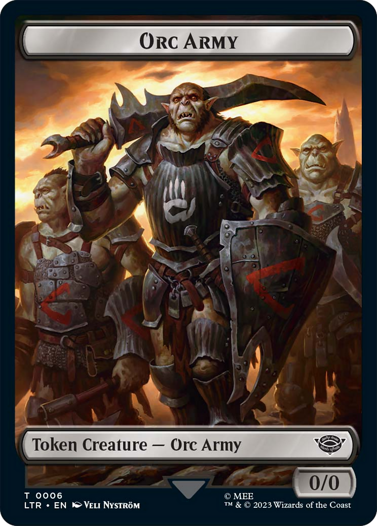 Orc Army (06) // Orc Army (05) Double-Sided Token [The Lord of the Rings: Tales of Middle-Earth Tokens] | North Game Den