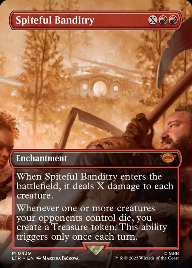 Spiteful Banditry (Borderless Alternate Art) [The Lord of the Rings: Tales of Middle-Earth] | North Game Den