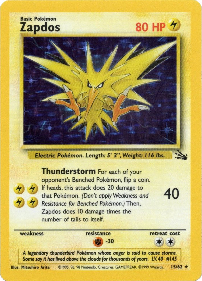 Zapdos (15/62) [Fossil Unlimited] | North Game Den