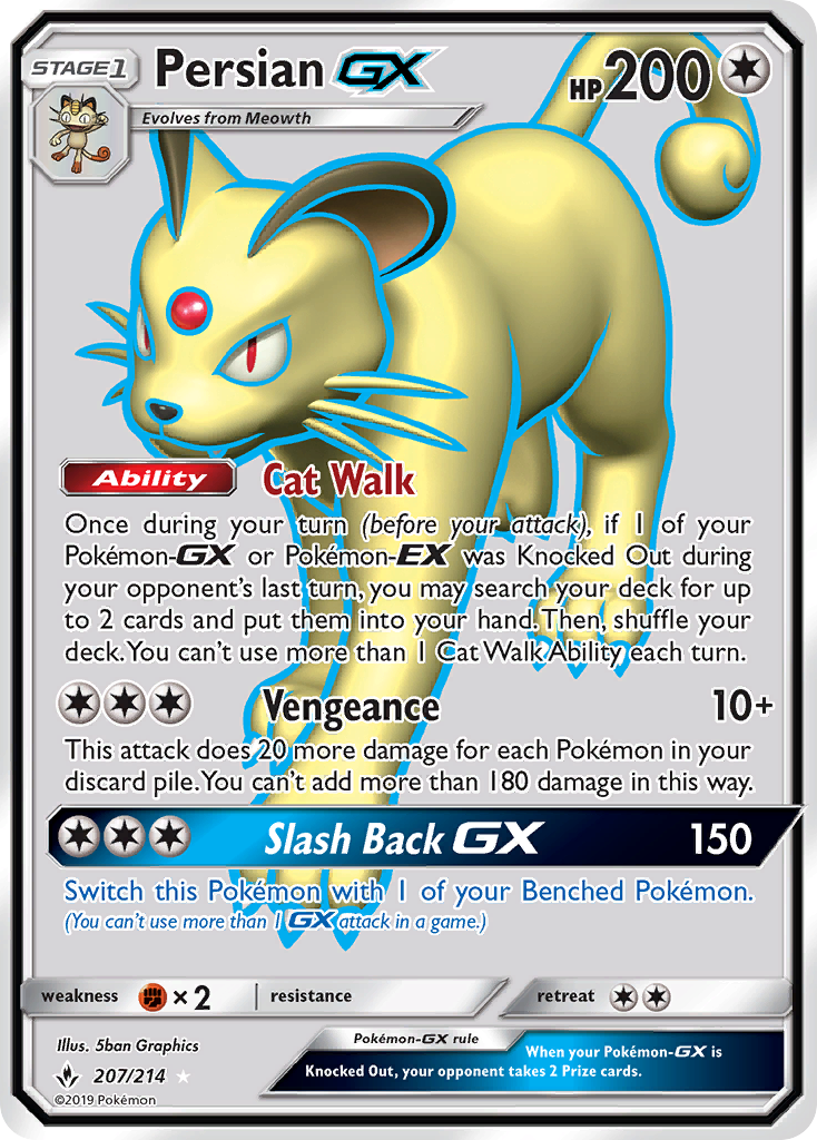 Persian GX (207/214) [Sun & Moon: Unbroken Bonds] | North Game Den