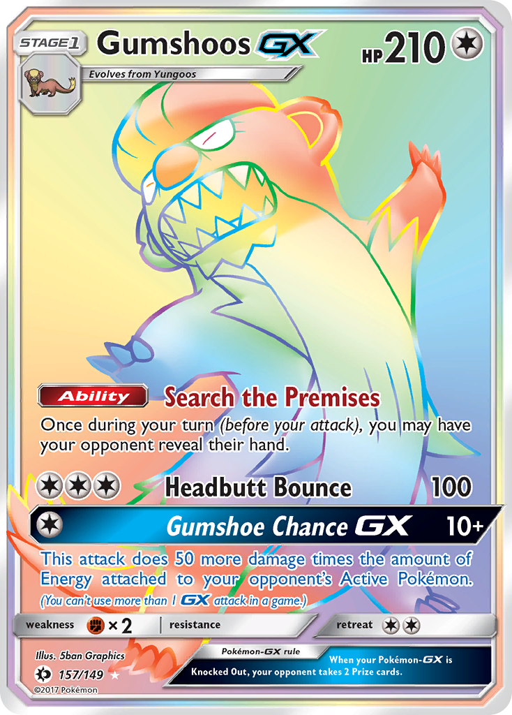 Gumshoos GX (157/149) [Sun & Moon: Base Set] | North Game Den