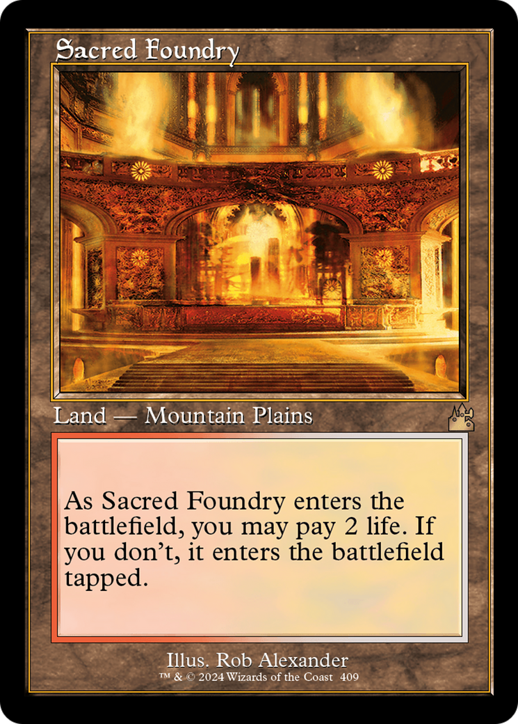 Sacred Foundry (Retro) [Ravnica Remastered] | North Game Den